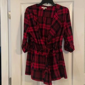 Buffalo a plaid front tie jacket